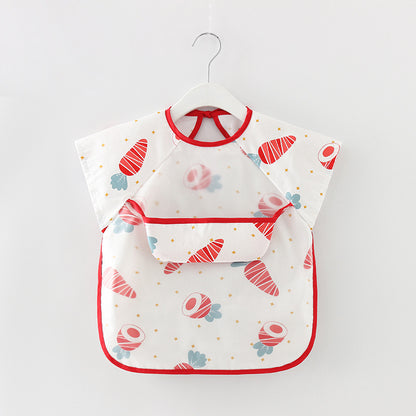 Waterproof Long Sleeve Kids Smock Apron for Eating