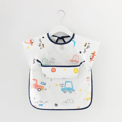 Waterproof Long Sleeve Kids Smock Apron for Eating