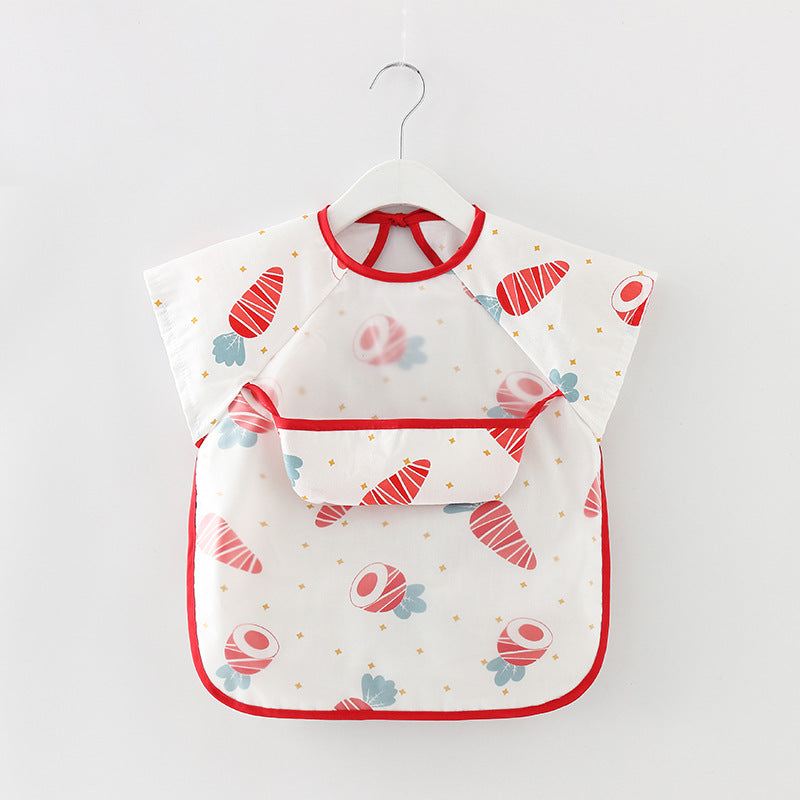 Waterproof Long Sleeve Kids Smock Apron for Eating