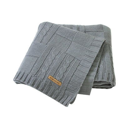 Solid Color Knitted Baby Blanket for Men and Women