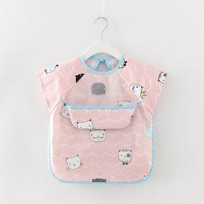 Waterproof Long Sleeve Kids Smock Apron for Eating