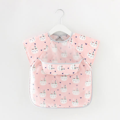 Waterproof Long Sleeve Kids Smock Apron for Eating