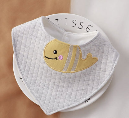 Soft Cotton Cartoon Bib for Newborns