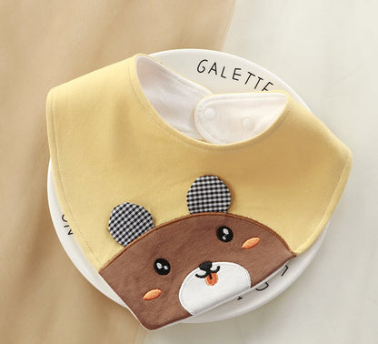Soft Cotton Cartoon Bib for Newborns