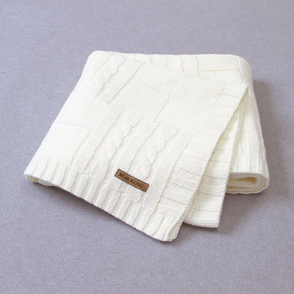 Solid Color Knitted Baby Blanket for Men and Women