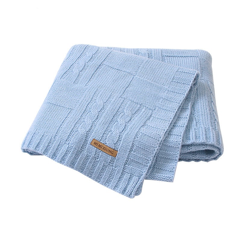 Solid Color Knitted Baby Blanket for Men and Women