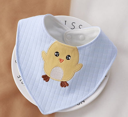 Soft Cotton Cartoon Bib for Newborns
